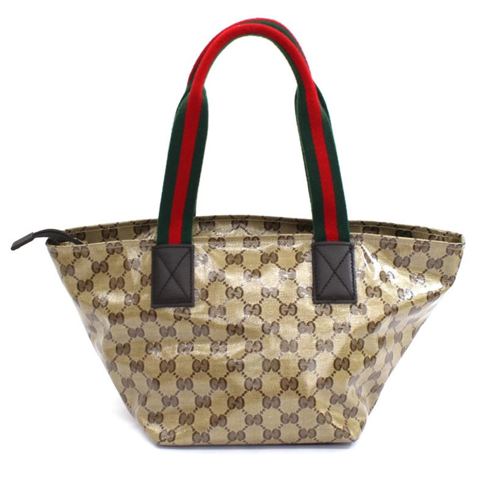 Gucci Leather Handbag GG Shoulder Beige Bag Tan